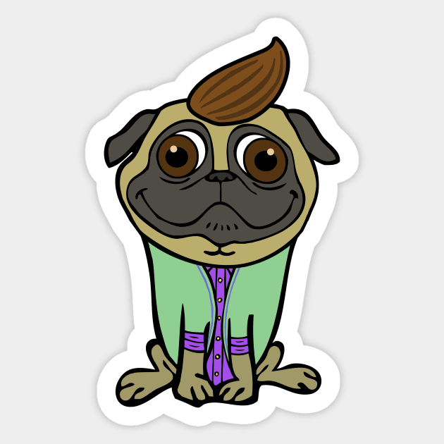 Pugster #10 Sticker by RockettGraph1cs